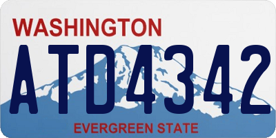WA license plate ATD4342