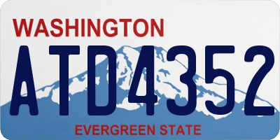 WA license plate ATD4352