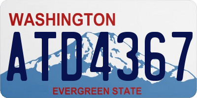 WA license plate ATD4367