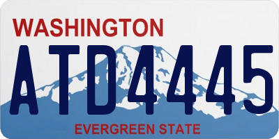 WA license plate ATD4445