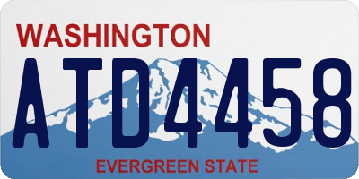 WA license plate ATD4458
