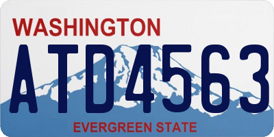 WA license plate ATD4563
