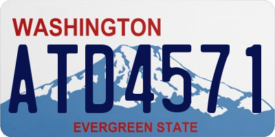 WA license plate ATD4571