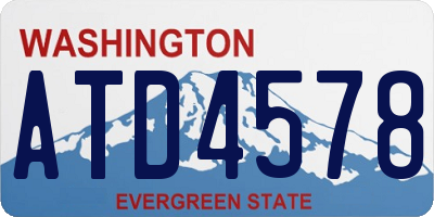 WA license plate ATD4578