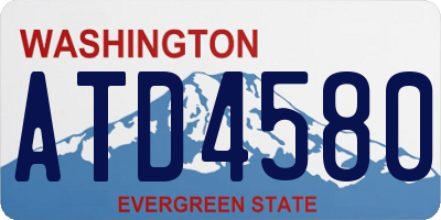 WA license plate ATD4580