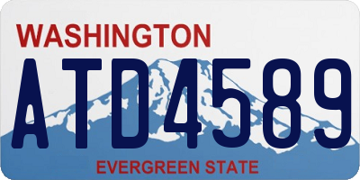 WA license plate ATD4589