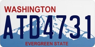 WA license plate ATD4731