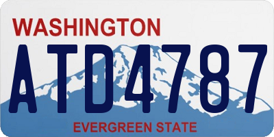 WA license plate ATD4787