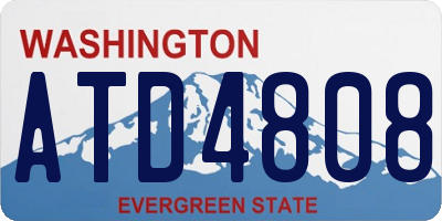 WA license plate ATD4808