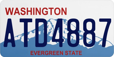 WA license plate ATD4887
