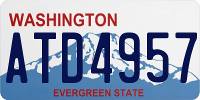 WA license plate ATD4957