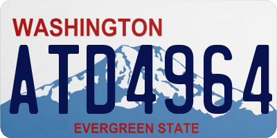 WA license plate ATD4964