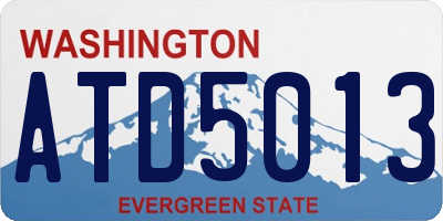 WA license plate ATD5013