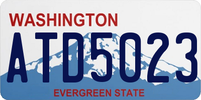 WA license plate ATD5023