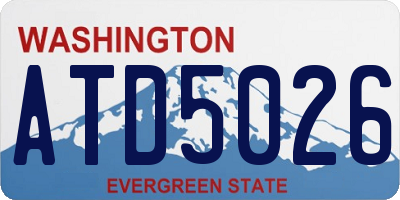 WA license plate ATD5026