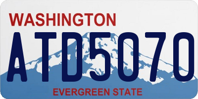 WA license plate ATD5070