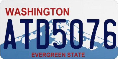 WA license plate ATD5076