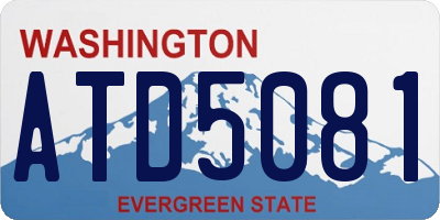 WA license plate ATD5081