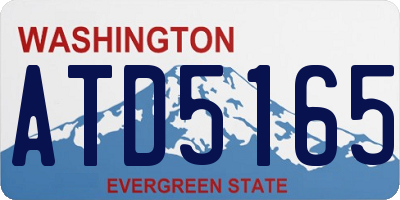 WA license plate ATD5165