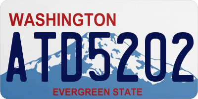 WA license plate ATD5202