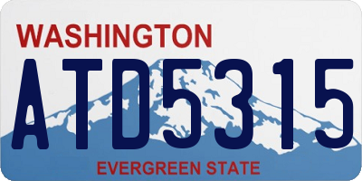 WA license plate ATD5315
