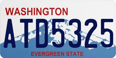 WA license plate ATD5325