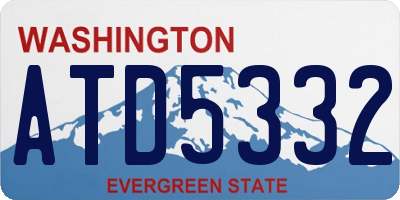 WA license plate ATD5332