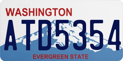 WA license plate ATD5354