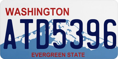 WA license plate ATD5396