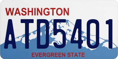 WA license plate ATD5401