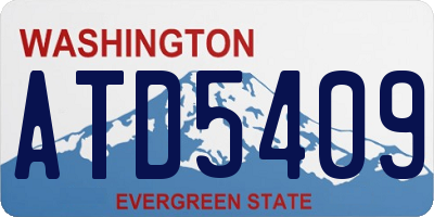 WA license plate ATD5409