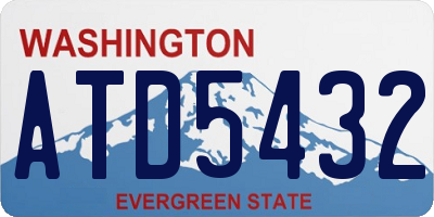 WA license plate ATD5432