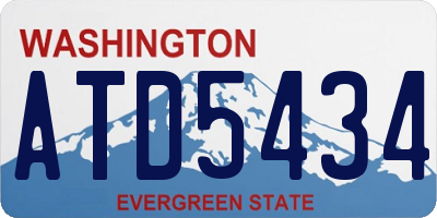 WA license plate ATD5434