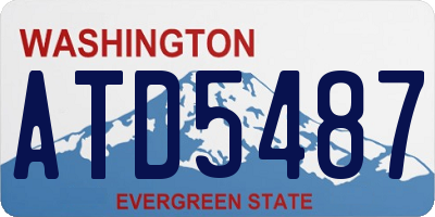 WA license plate ATD5487