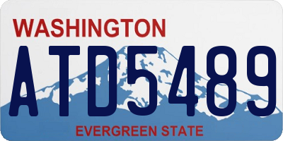 WA license plate ATD5489
