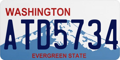 WA license plate ATD5734