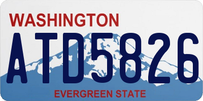 WA license plate ATD5826