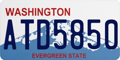WA license plate ATD5850