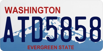 WA license plate ATD5858