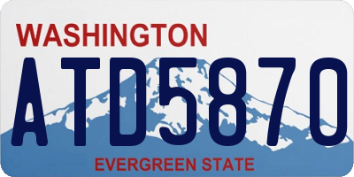 WA license plate ATD5870