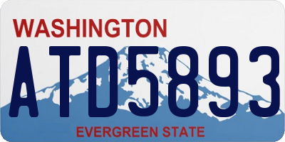 WA license plate ATD5893