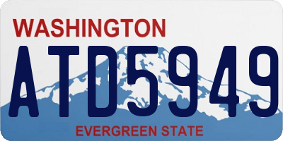 WA license plate ATD5949