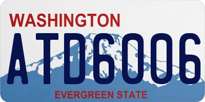 WA license plate ATD6006