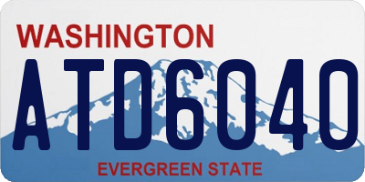 WA license plate ATD6040
