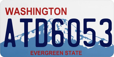 WA license plate ATD6053