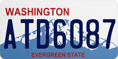WA license plate ATD6087