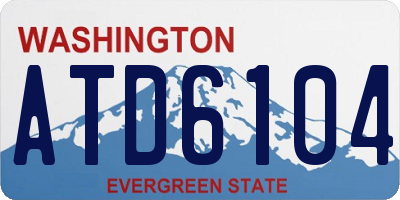 WA license plate ATD6104