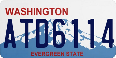 WA license plate ATD6114