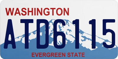 WA license plate ATD6115