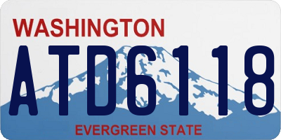WA license plate ATD6118